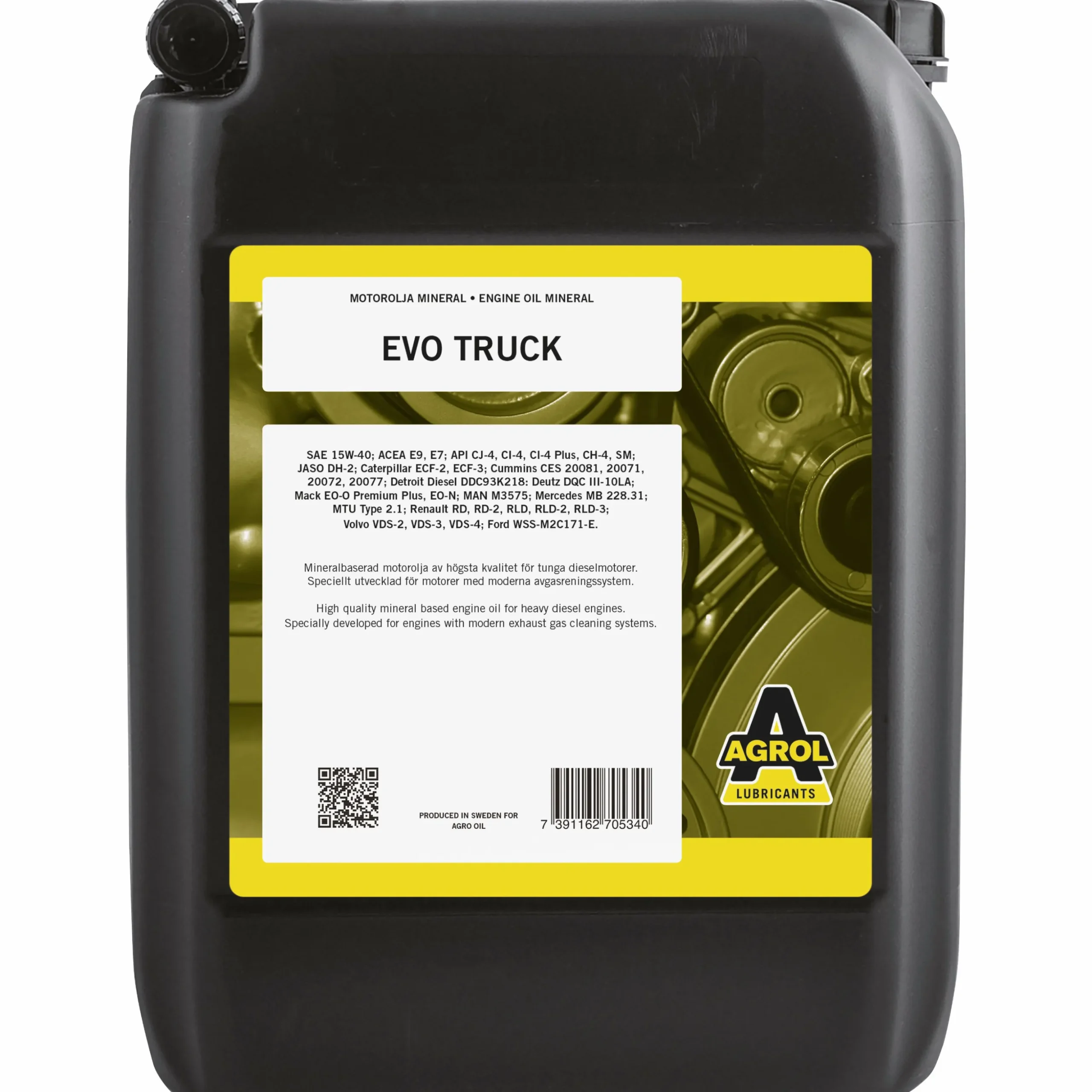 Motorolja Agrol Evo Truck 15W/40 20L
