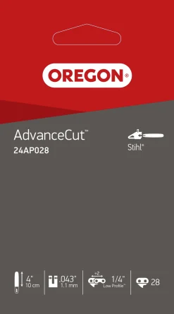 Motorsågskedja Oregon AdvanceCut 24AP 4" 1/4" 1,1mm 28dl