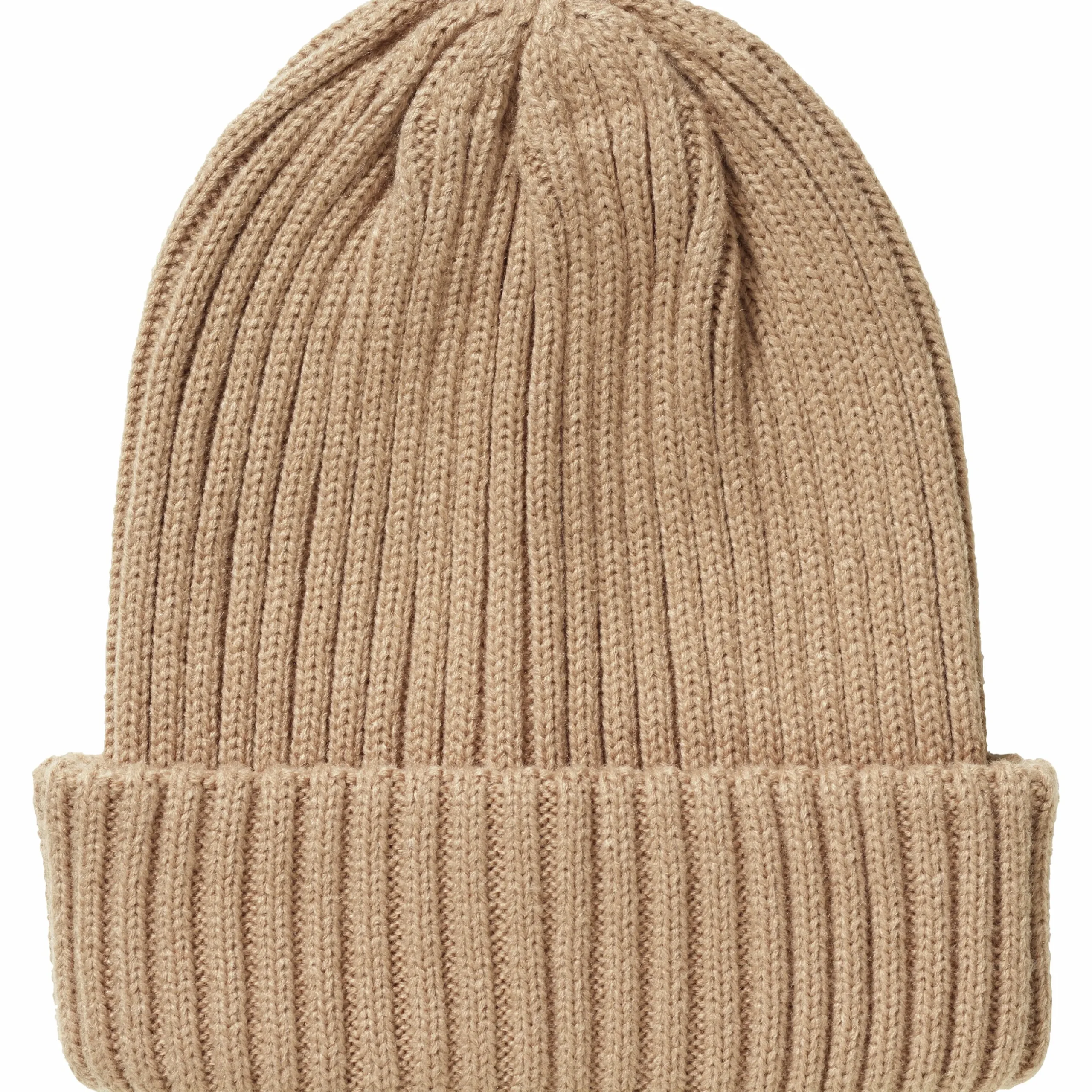 Mössa G1880 Ribbstickad Dam Sand Onesize