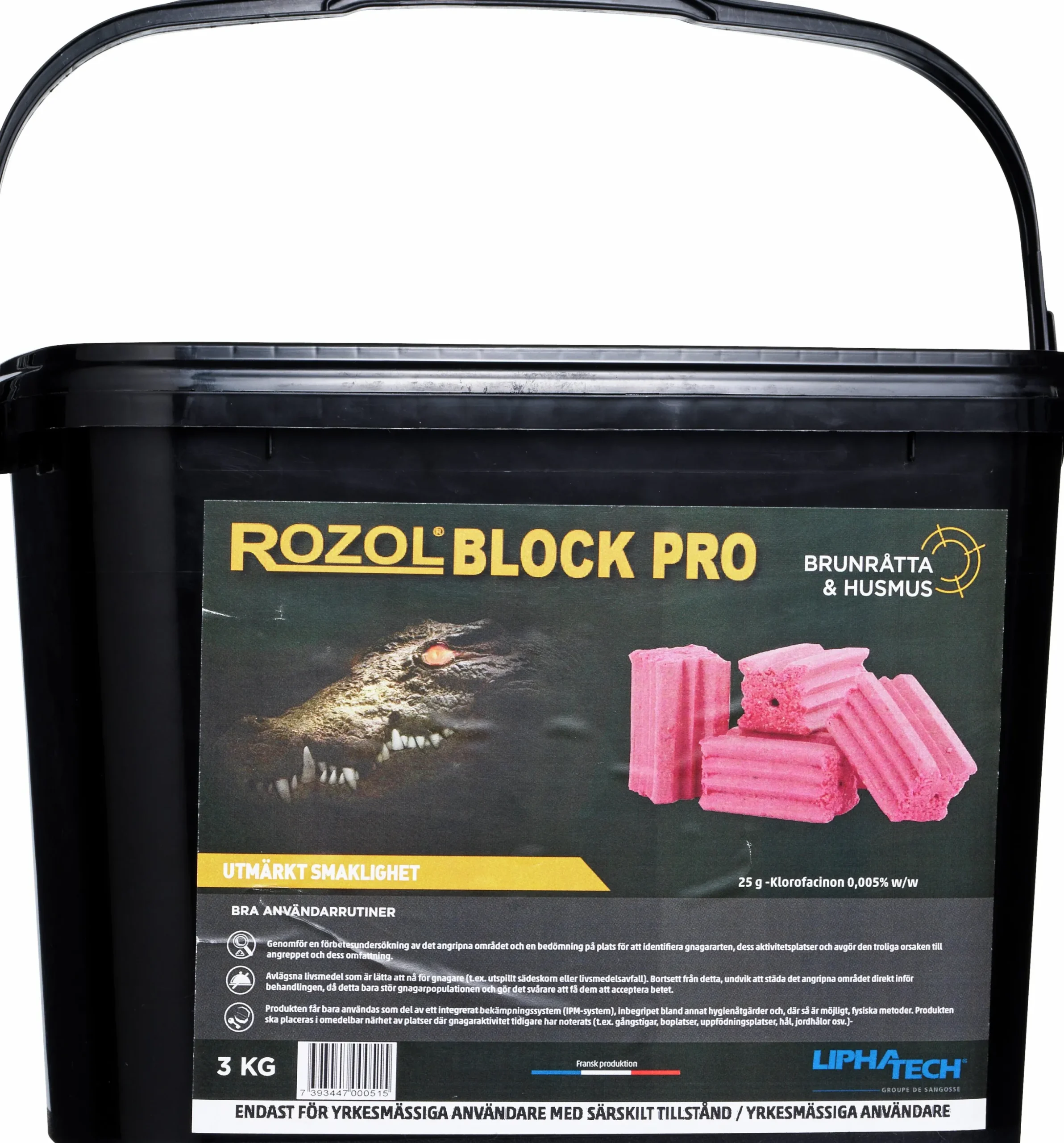 Musgift & Råttgift Rozol Block 3kg