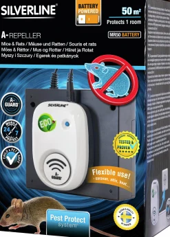 Mus- & Råttskrämma Silverline A-Repeller MR50 Batteri