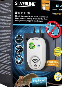 Mus- & Råttskrämma Silverline A-Repeller MR50 Batteri