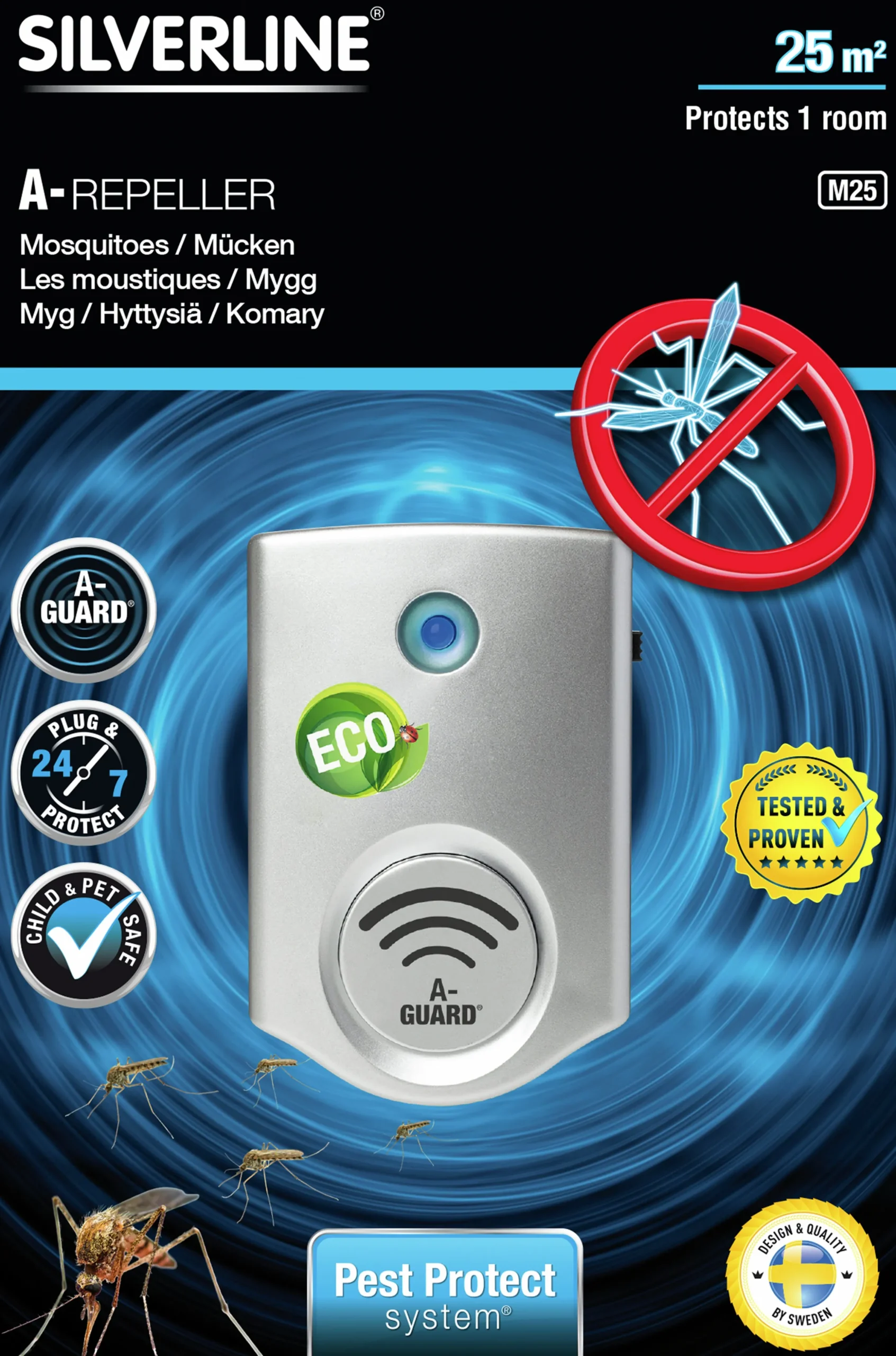 Myggavskräckare Silverline A-Repeller M25
