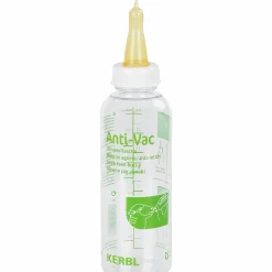 Nappflaska Kerbl AntiVac graderad med napp 450ml