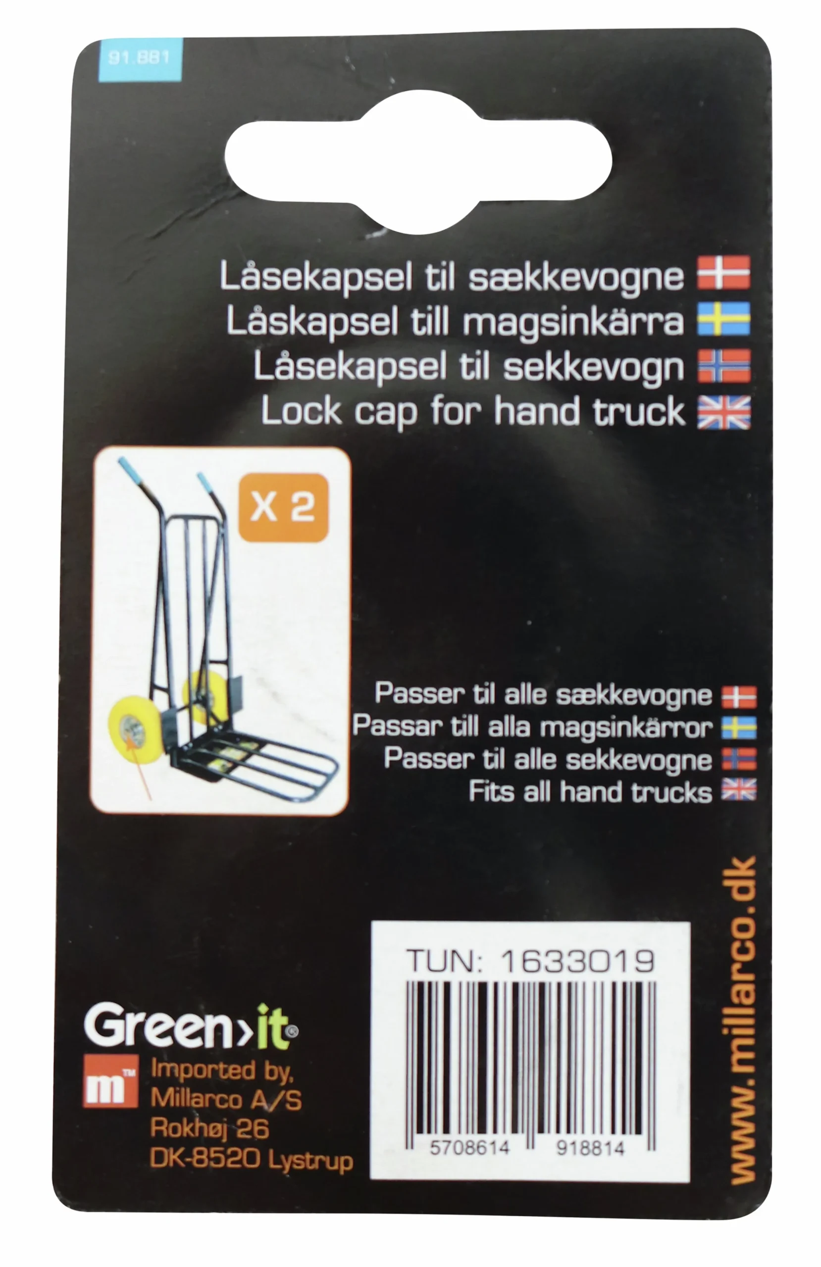 Navkapsel Universal Millarco HomeIT till säckkärra 2-p
