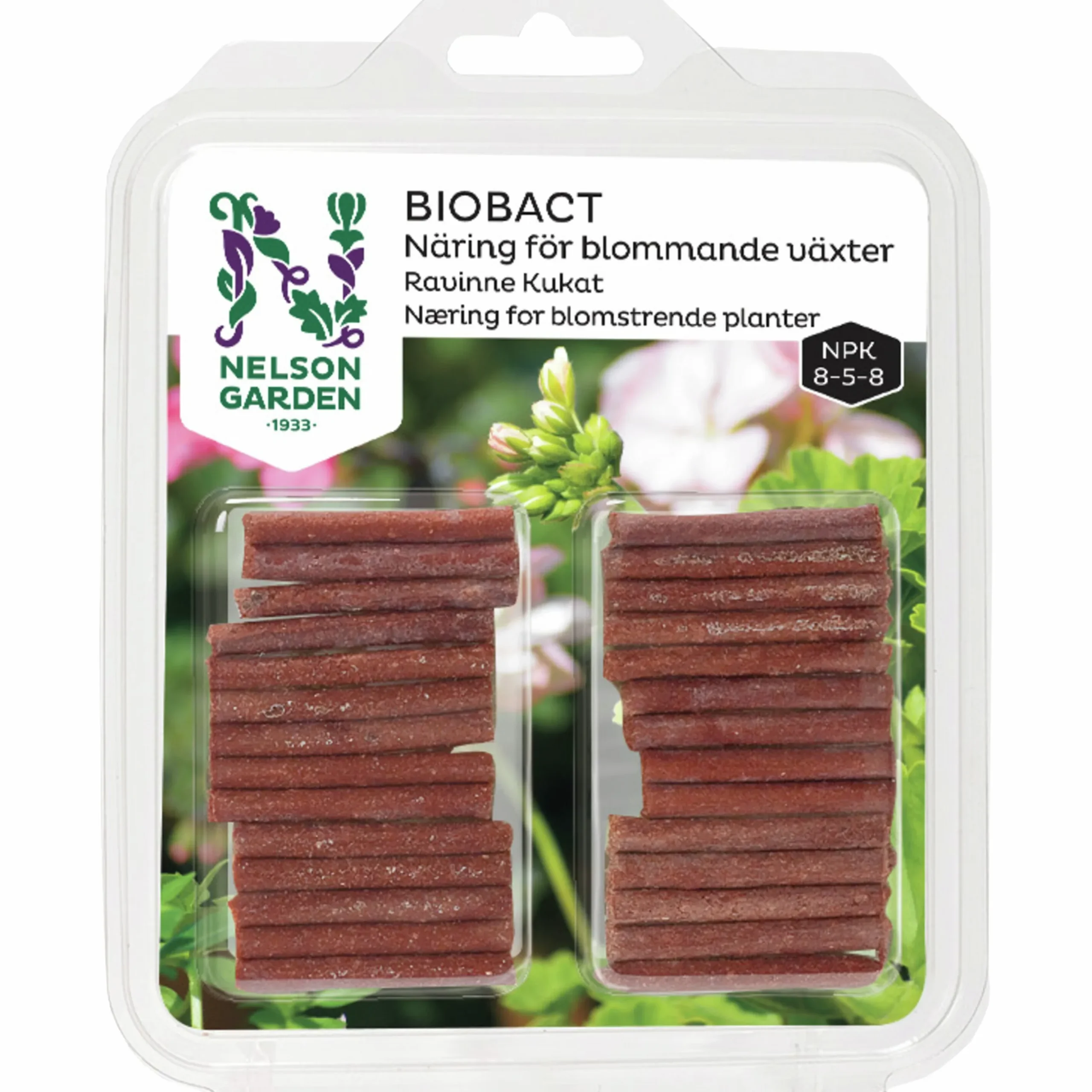 Näringspinnar Nelson Garden Biobact Blommor 28-p