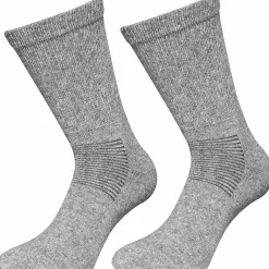 Outdoorsockor G1880 Ribbad med Ull Unisex Svart 2-p