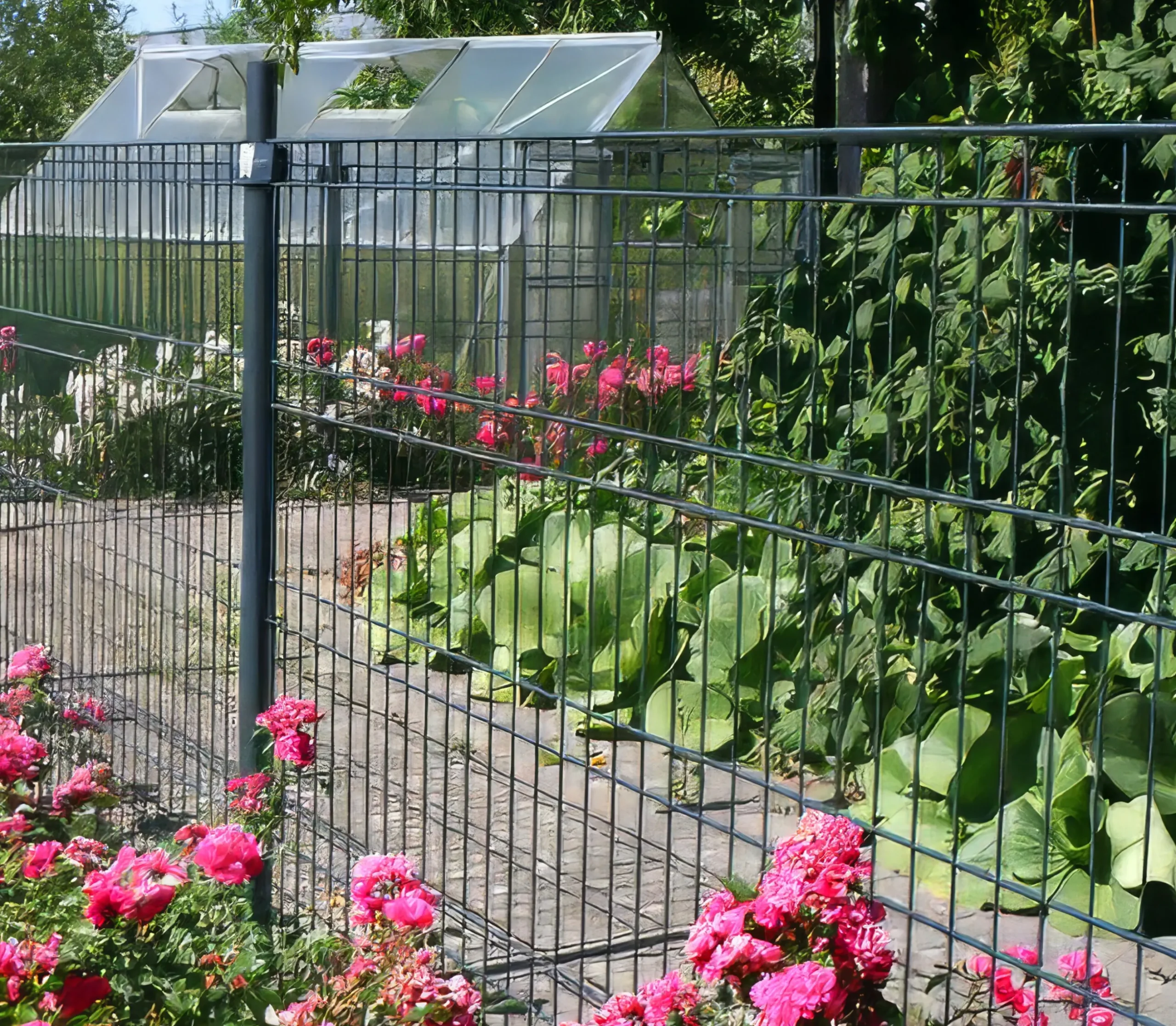 Panelstängsel Hortus 12 moduler med grind 200x100cm
