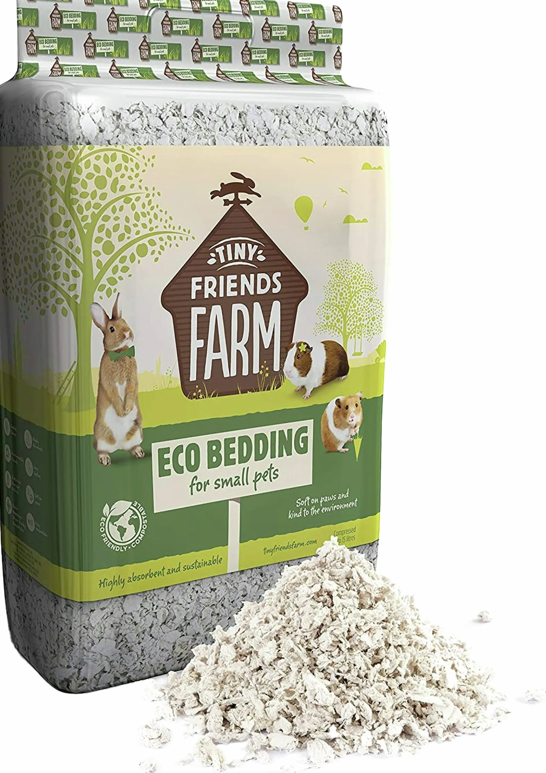 Pappersströ Tiny Friends Farm Smådjur 15L