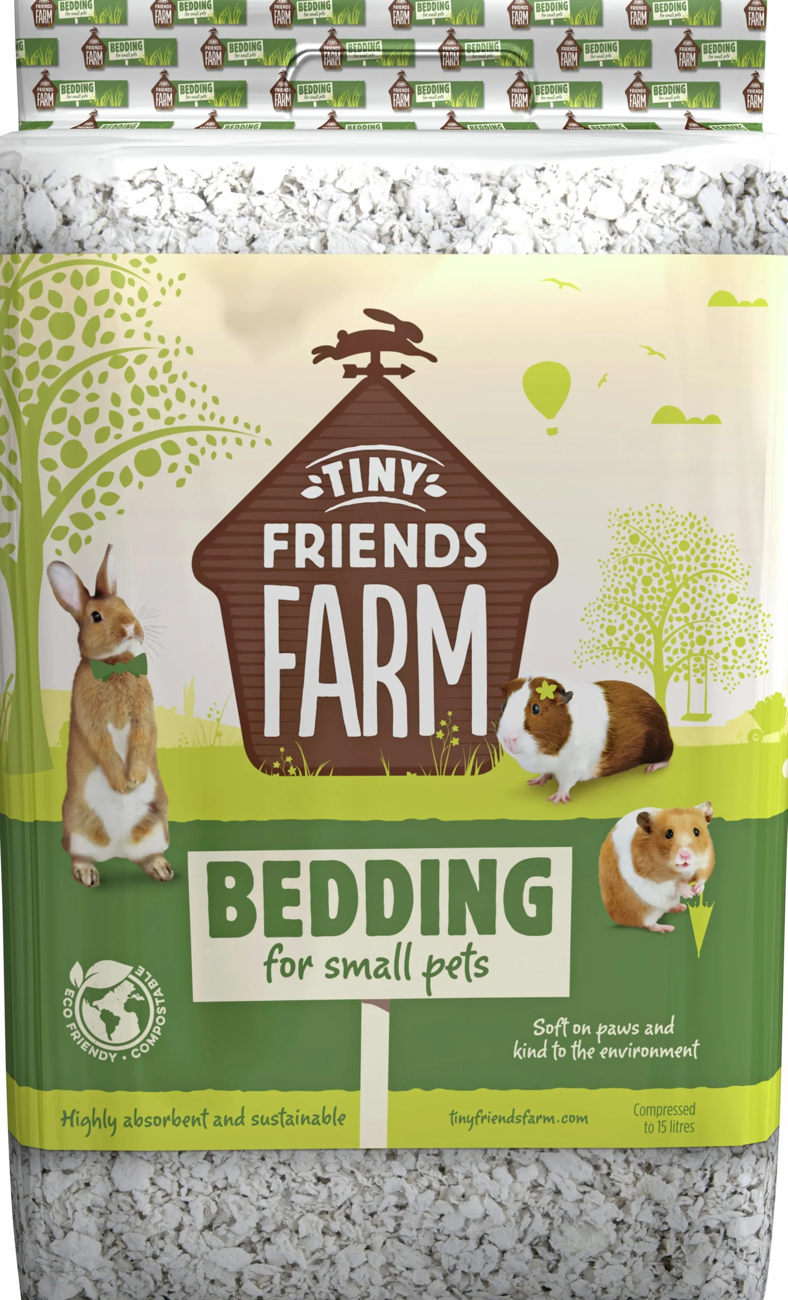 Pappersströ Tiny Friends Farm Smådjur 15L