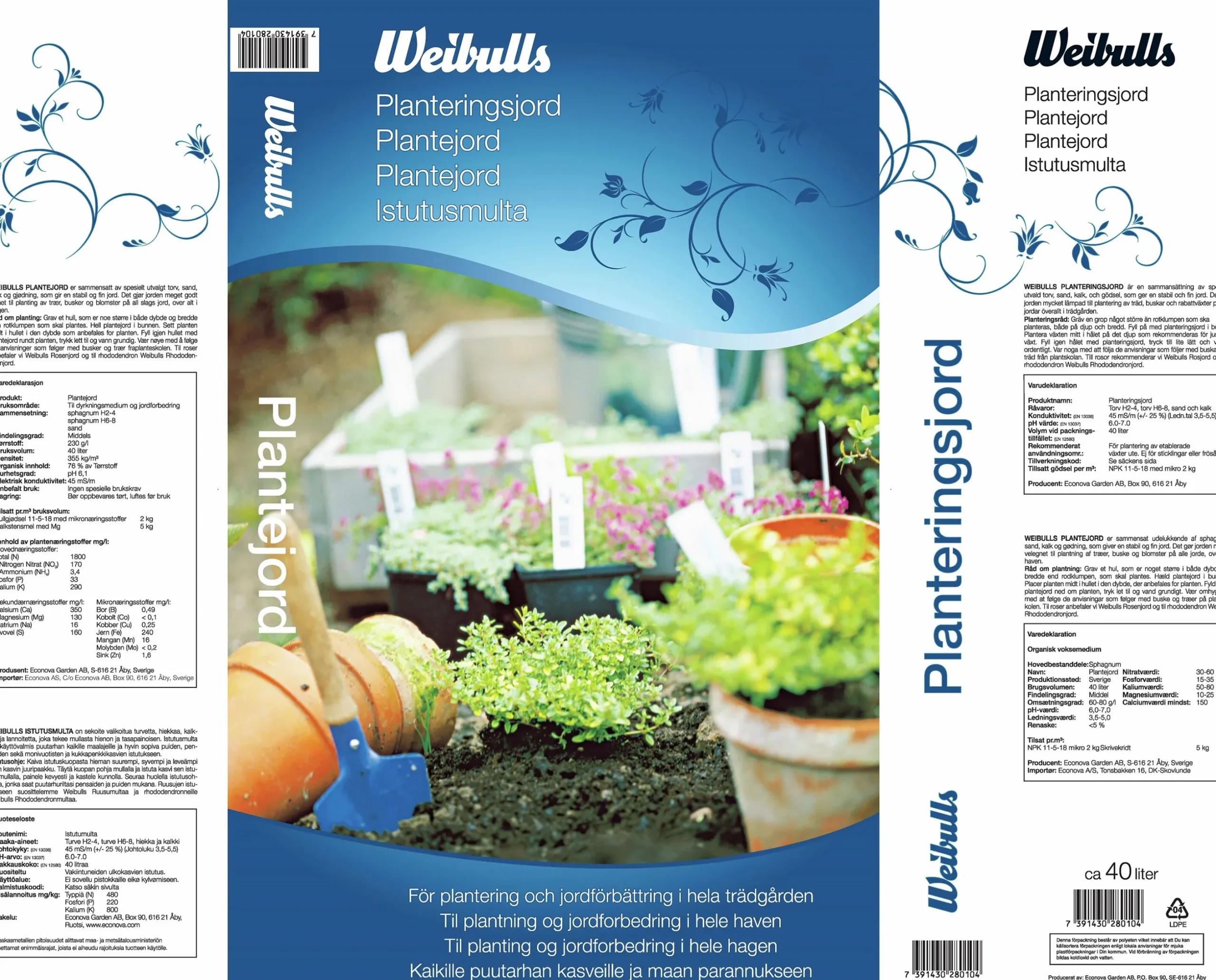 Planteringsjord Weibulls 40L