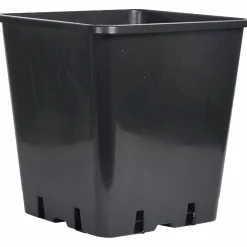 Plastkruka Nelson Garden Fyrkantig Svart 25x25x26cm