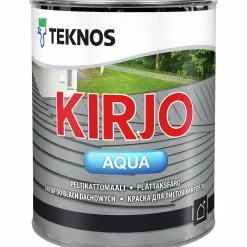 Plåtfärg Teknos Kirjo Aqua Svart 1L