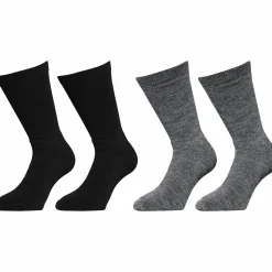 Polarsockor G1880 med Ull 40/45 Svart/Grå 2-p