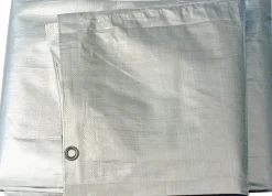 Presenning Granngården Silver/Svart 200g/m² 3,5x6m