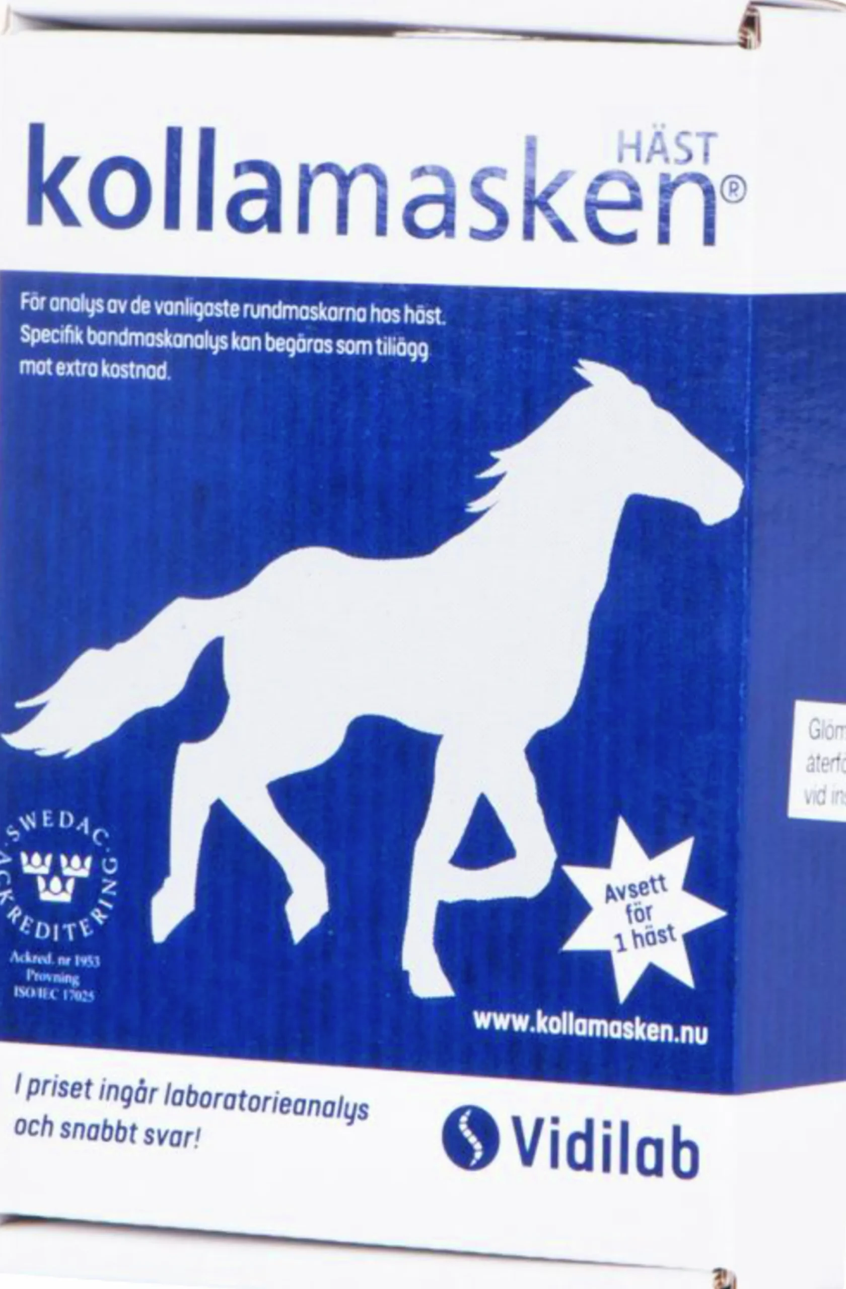 Provtagningskit Vidilab KollaMasken Häst