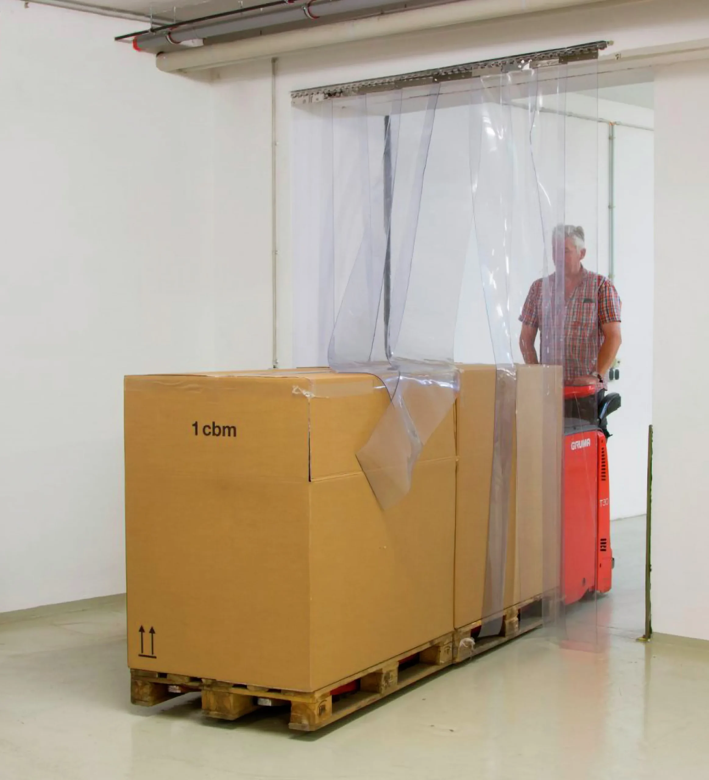 PVC-ridå Kerbl transparent 200x3mm 25m