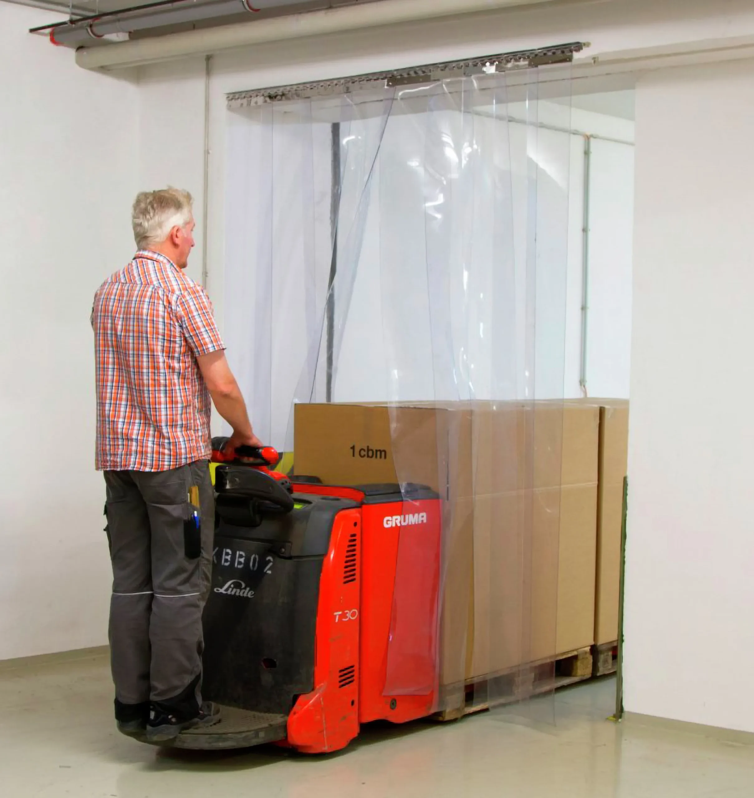 PVC-ridå Kerbl transparent 200x3mm 25m