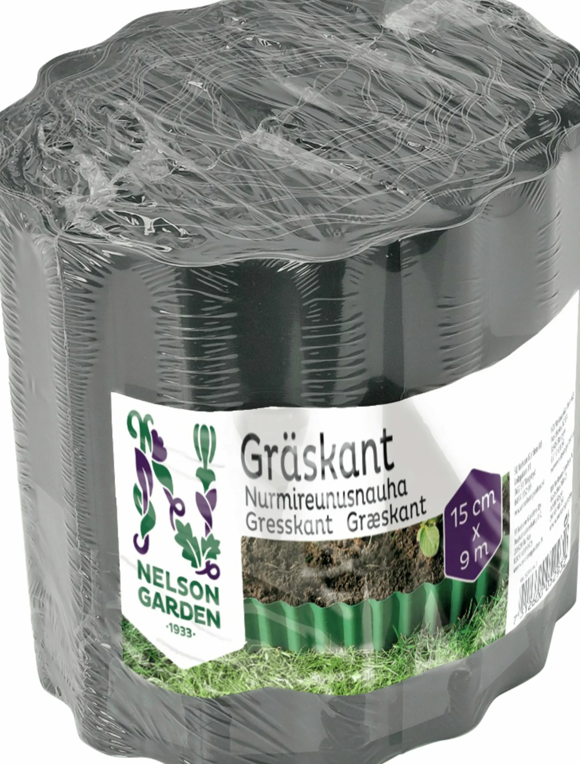 Rabattkant Nelson Garden Plast Antracit 9mx15cm