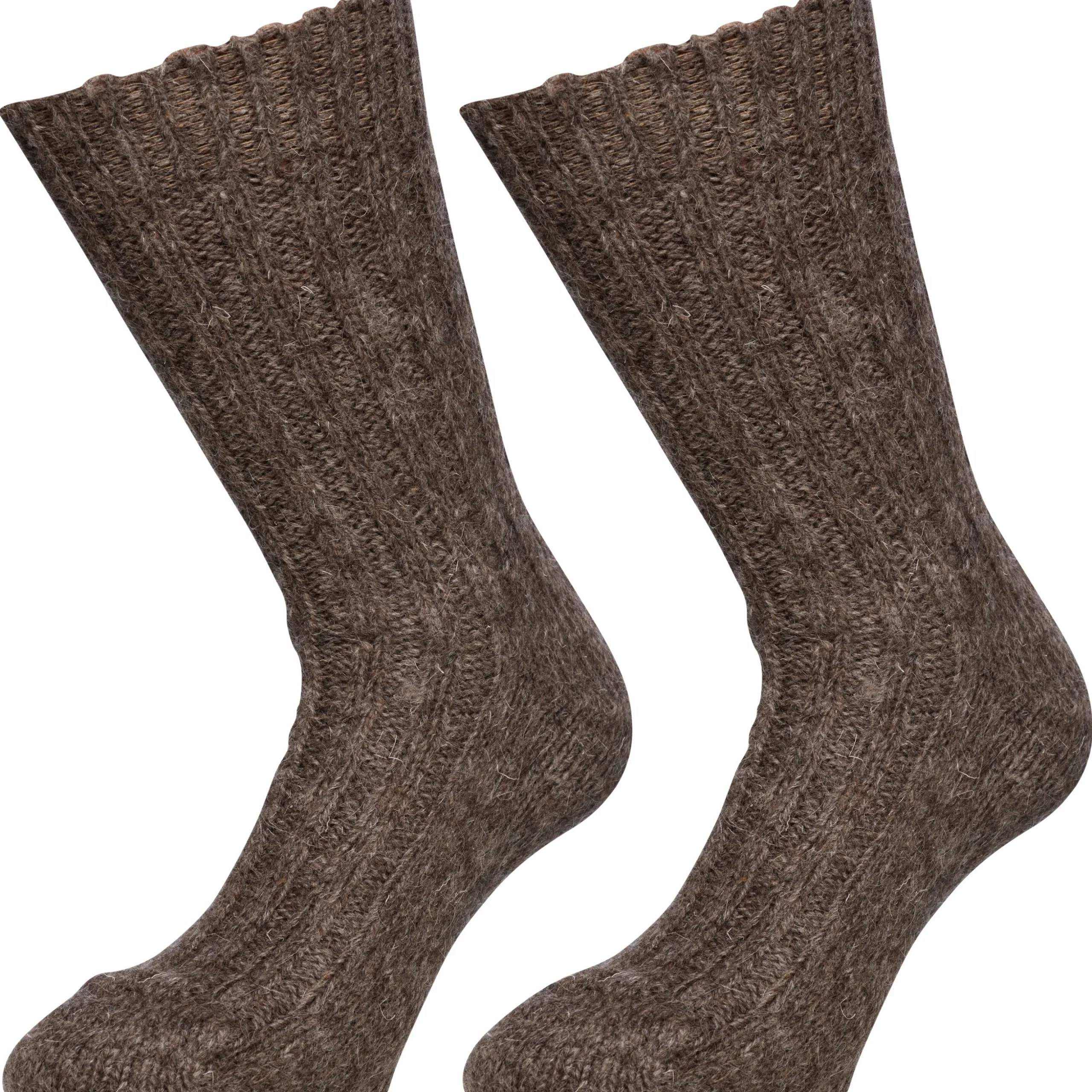 Raggsockor G1880 Mörk Brunmelerad 40/45
