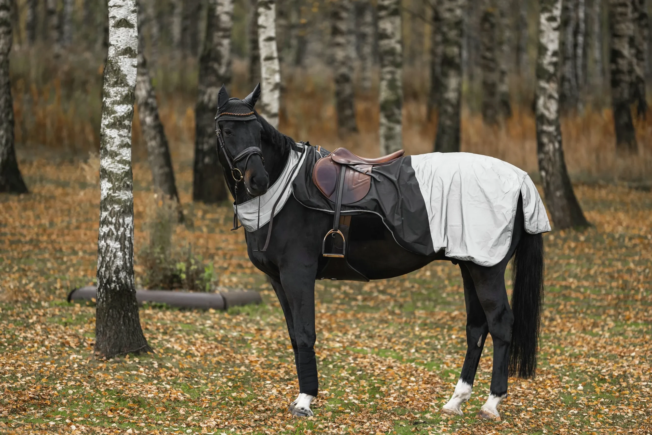 Reflexridtäcke Hansbo Sport Svart