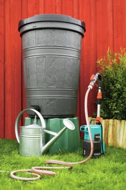 Regntunna Greenline inkl lock och kran 200L