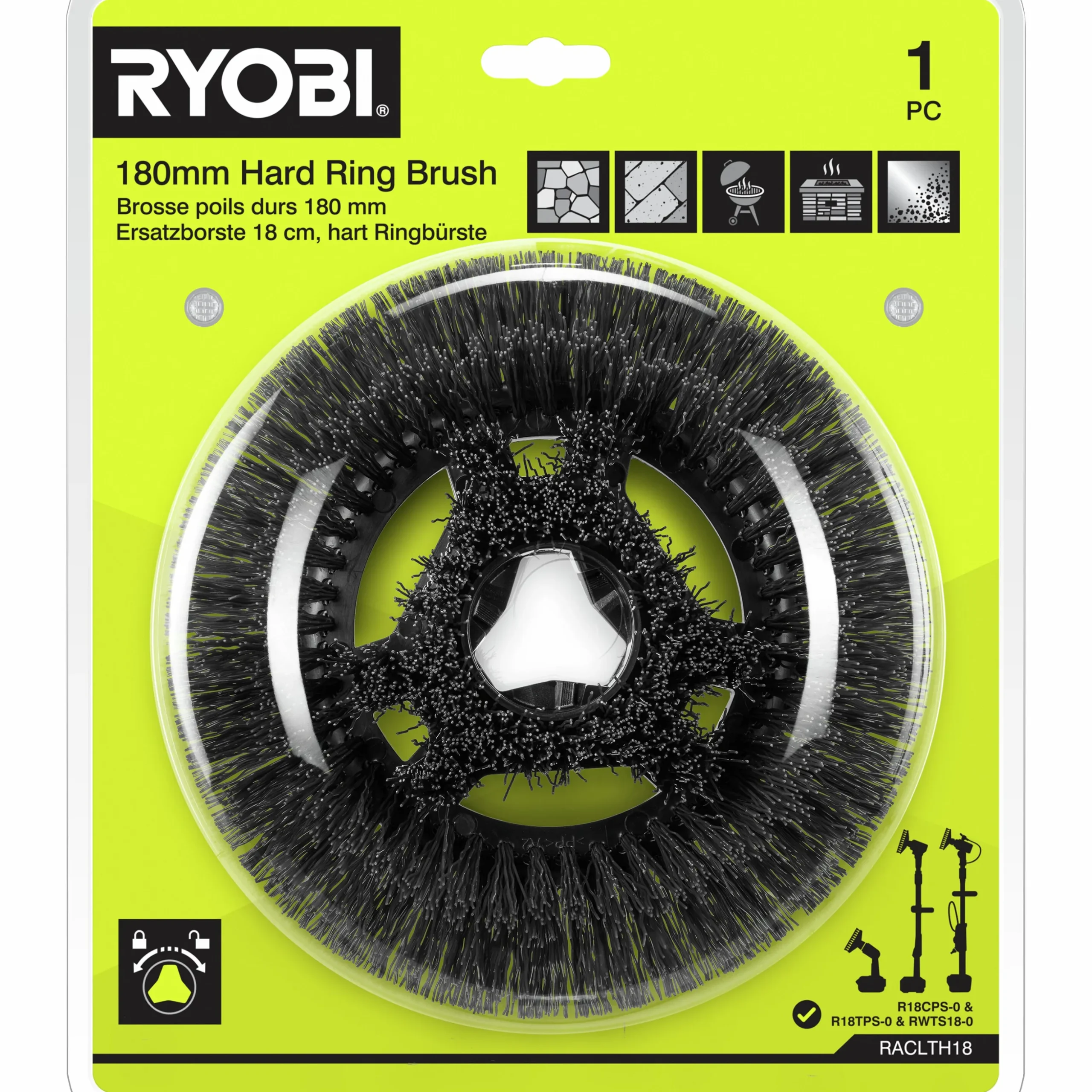 Rengöringsborste Ryobi Hård RACLTH18