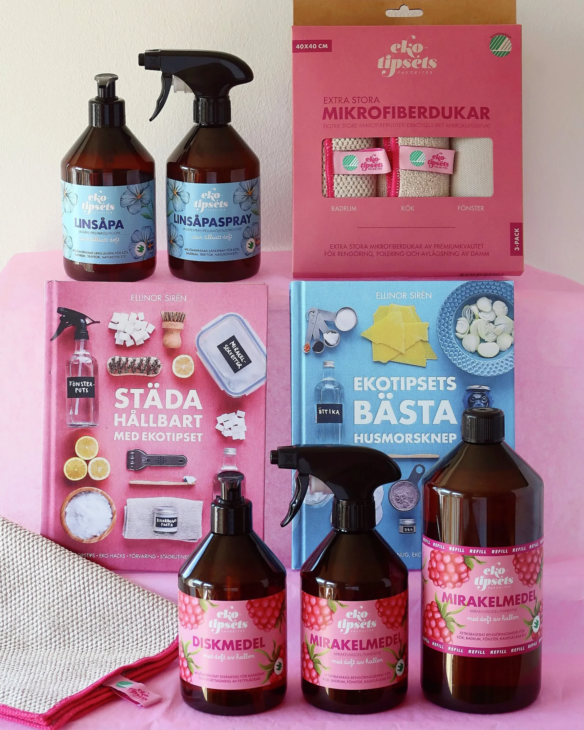Rengöringsmedel Ekotipset Mirakelmedel Hallon Refill 1L