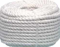 Rep Poly-produkter polyester vit Ø8mm 20m