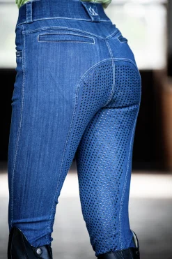 Ridbyxa Mountain Horse Helskodd Dream Denim Breeches Marin