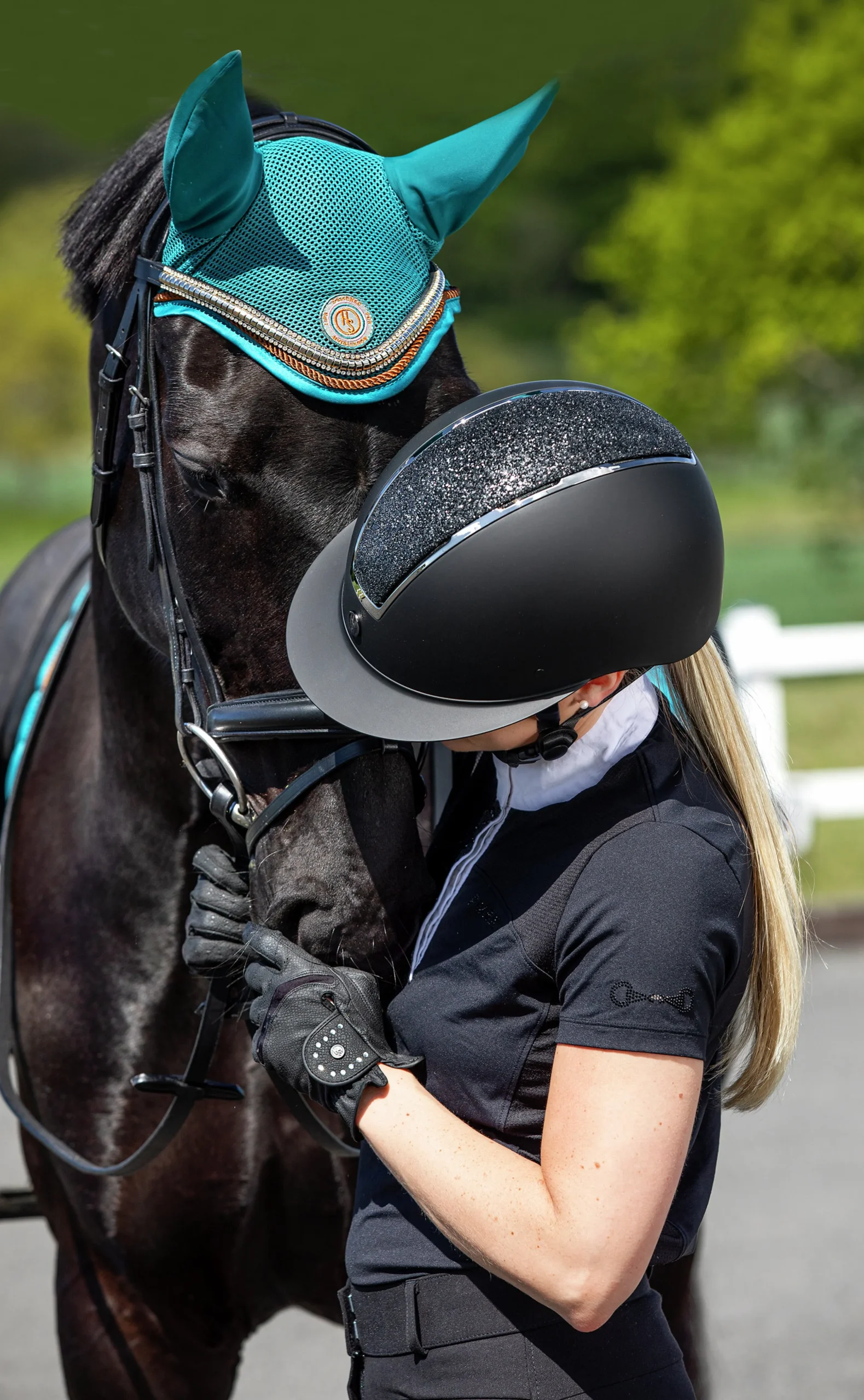 Ridhjälm Hansbo Sport Vision Tech Glitter Svart