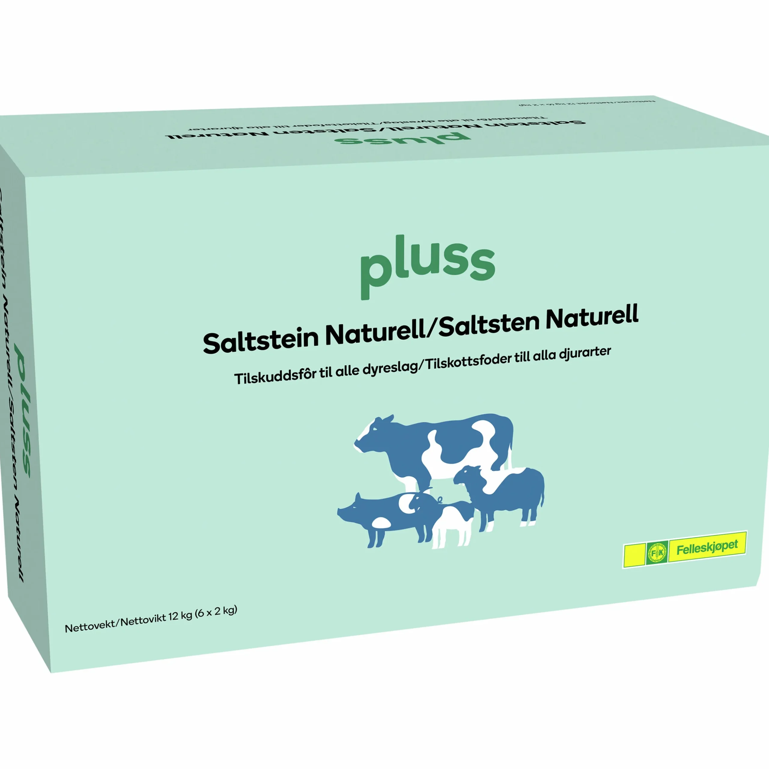 Saltsten Pluss Naturell 6x2kg