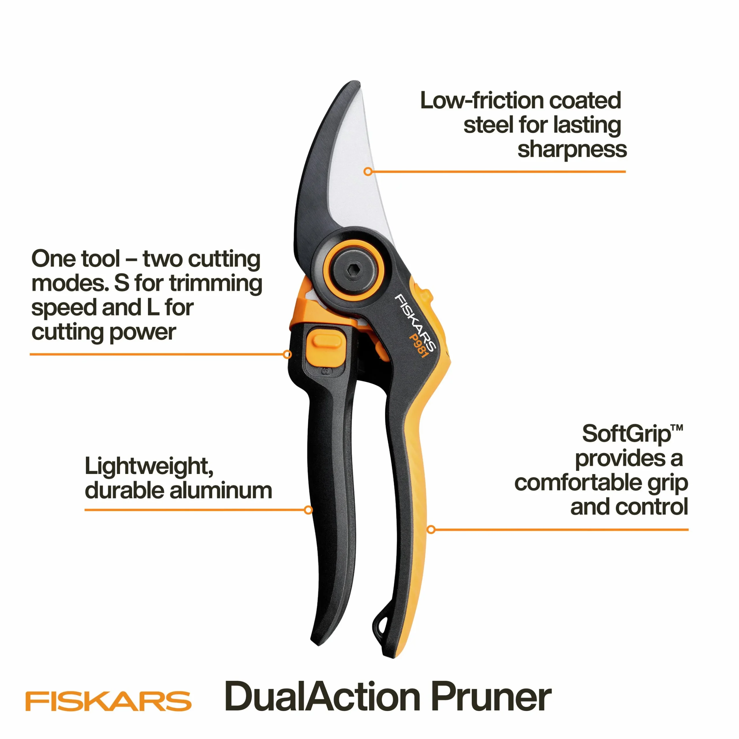 Sekatör Fiskars P981 DualAction X-Series Sidoskär