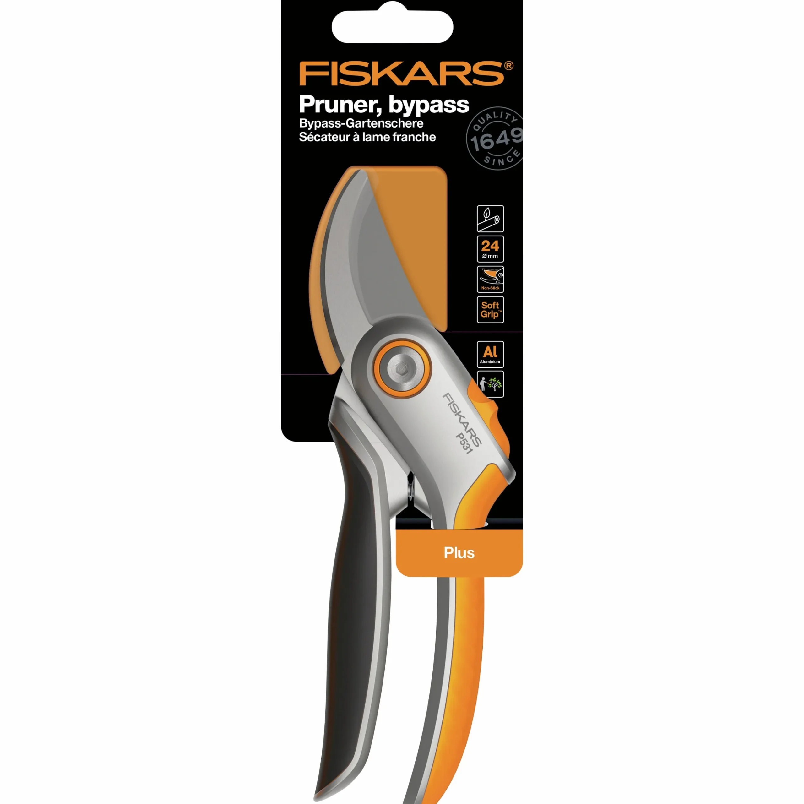 Sekatör Fiskars Plus P531 Sidoskär Metall