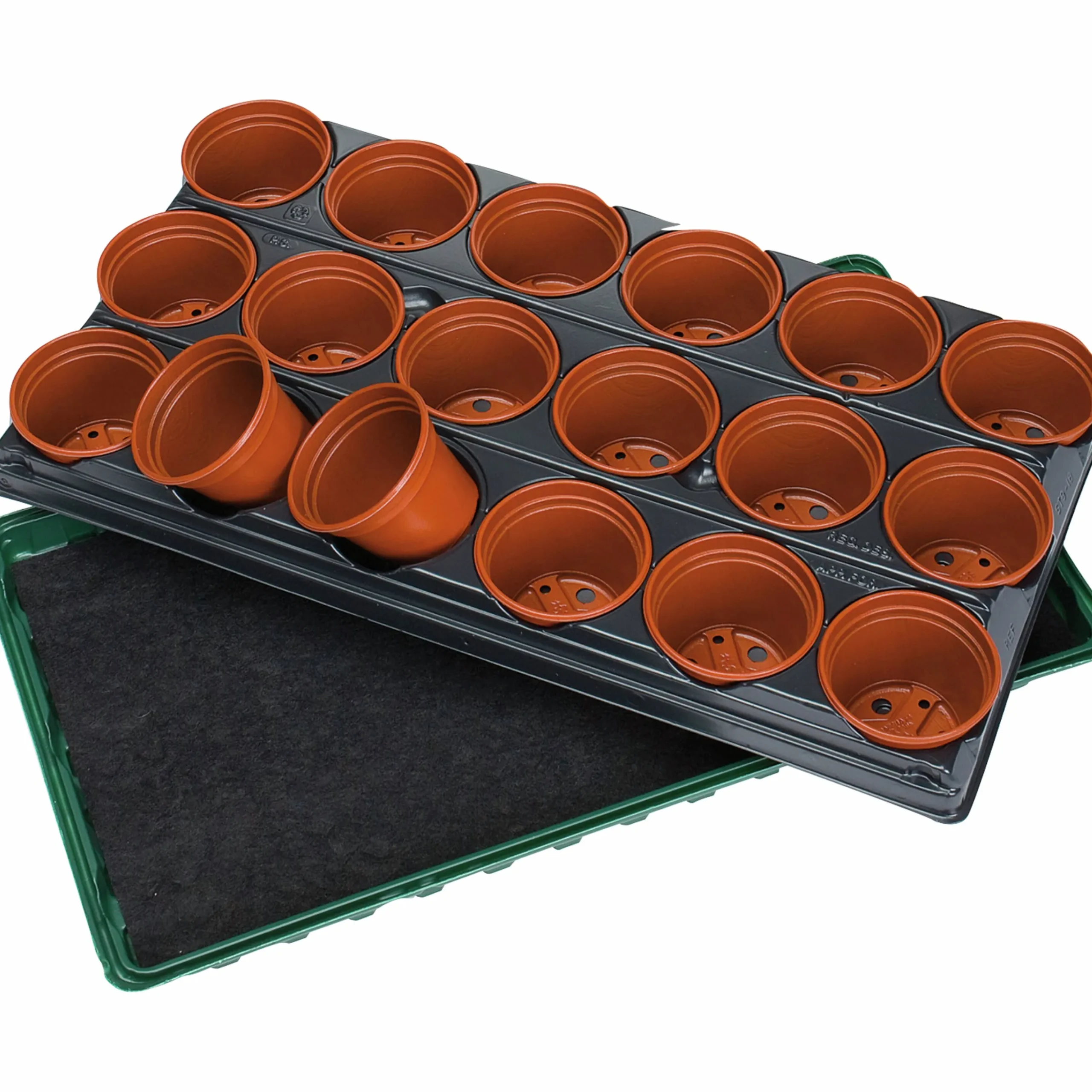 Set Nelson Garden 18st 9cm krukor m.bevattningsmatta 56x31cm
