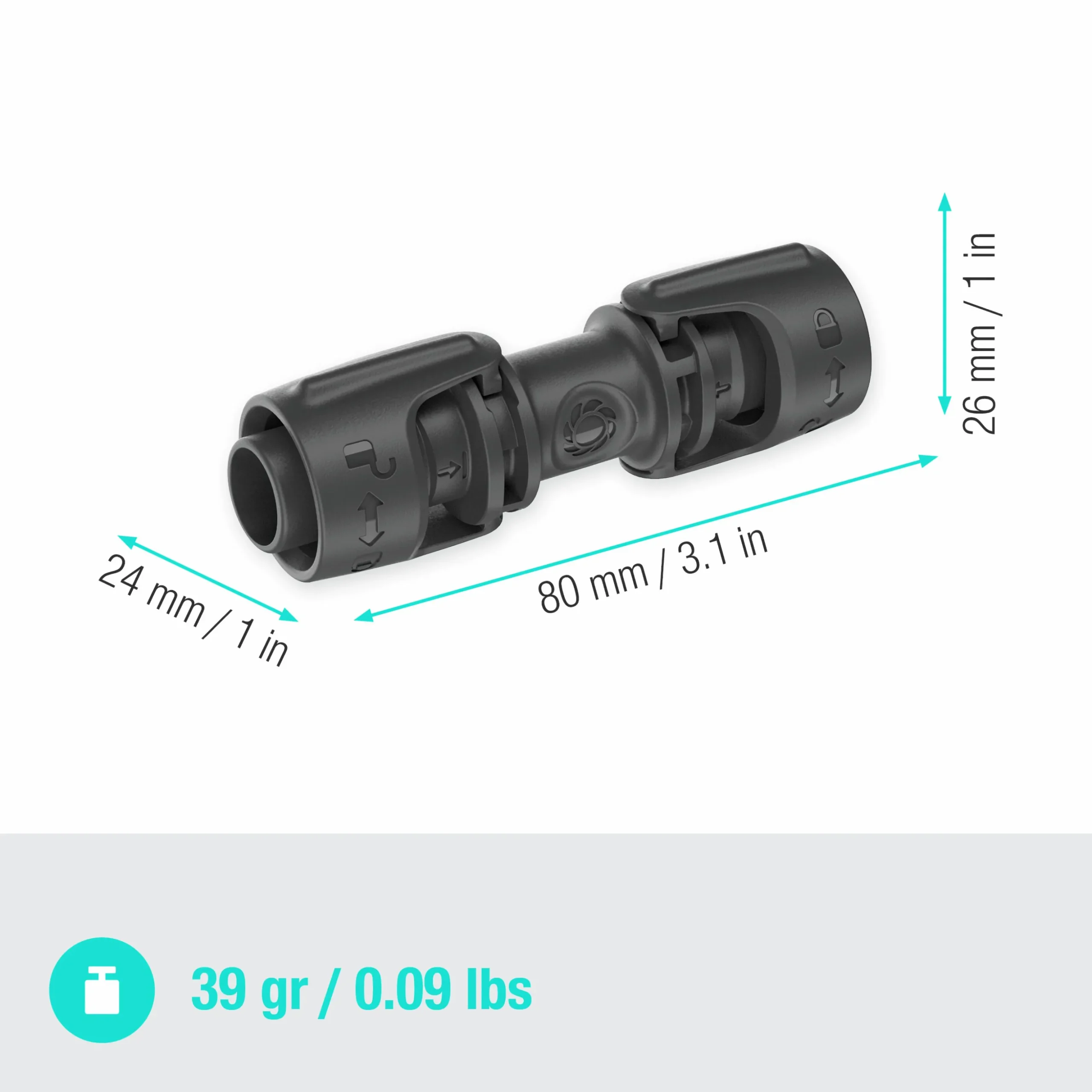 Skarvkoppling Gardena MicroDrip 1/2" 3-p