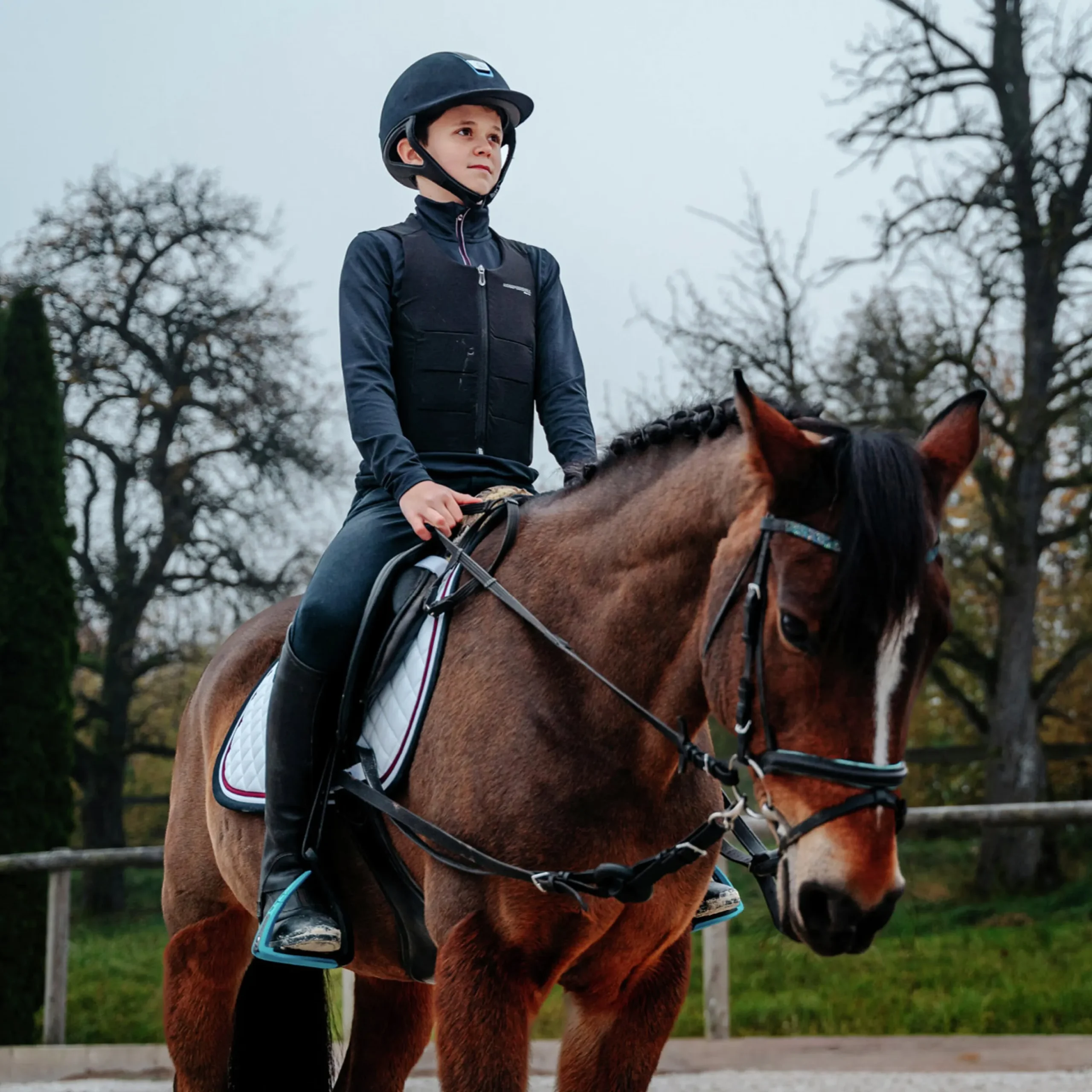 Skyddsväst Komperdell Ballistic Champion Junior Svart/Vinröd