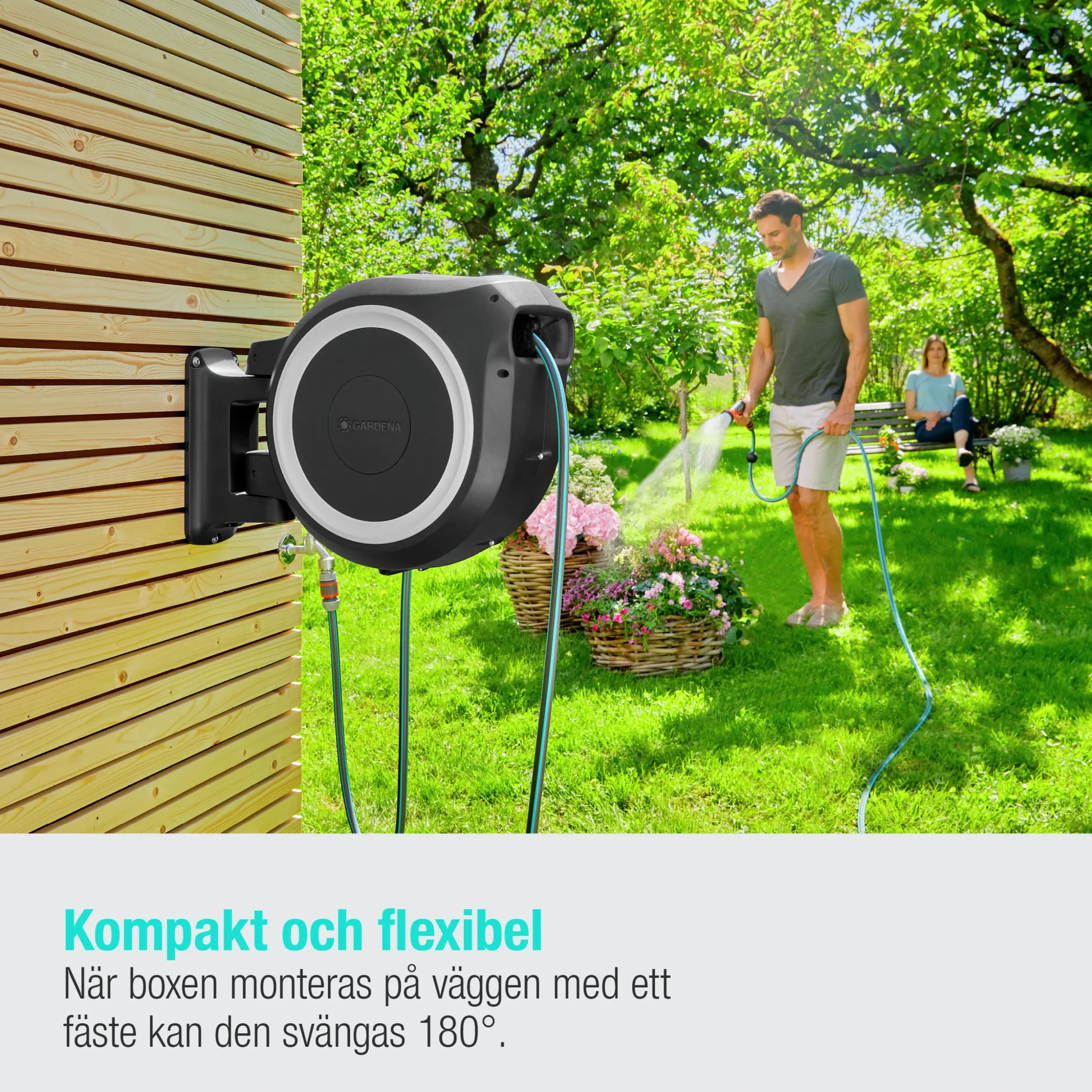 Slangvinda Gardena Väggslangbox RollUp XL 35m