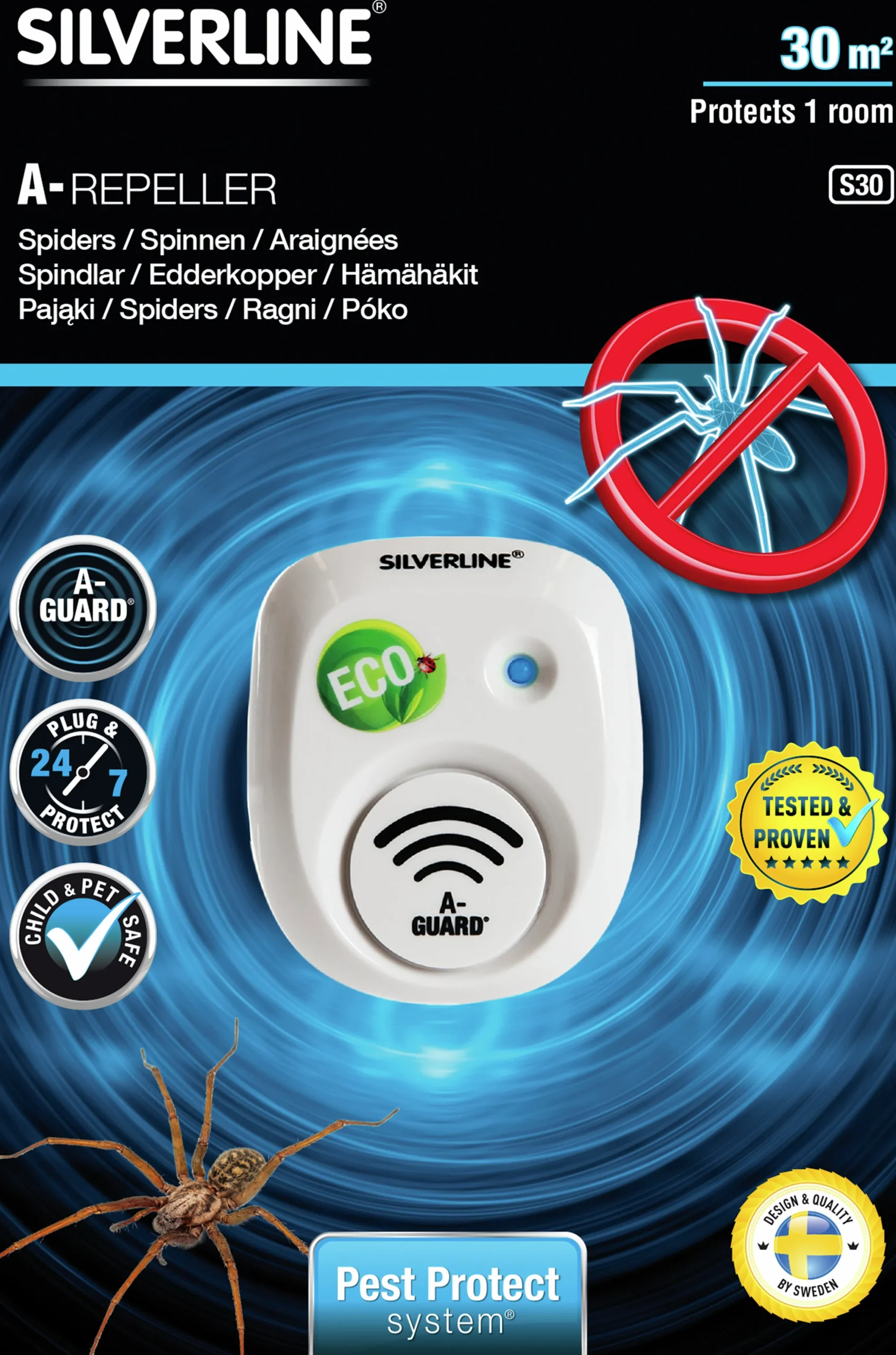 Spindelskrämma Silverline Spindelfritt S30