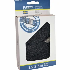 Spännband Fasty Svart 350cm 2-p