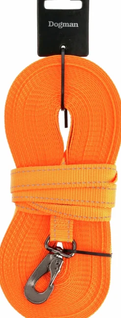 Spårlina Dogman Iris Vävd Orange 15m