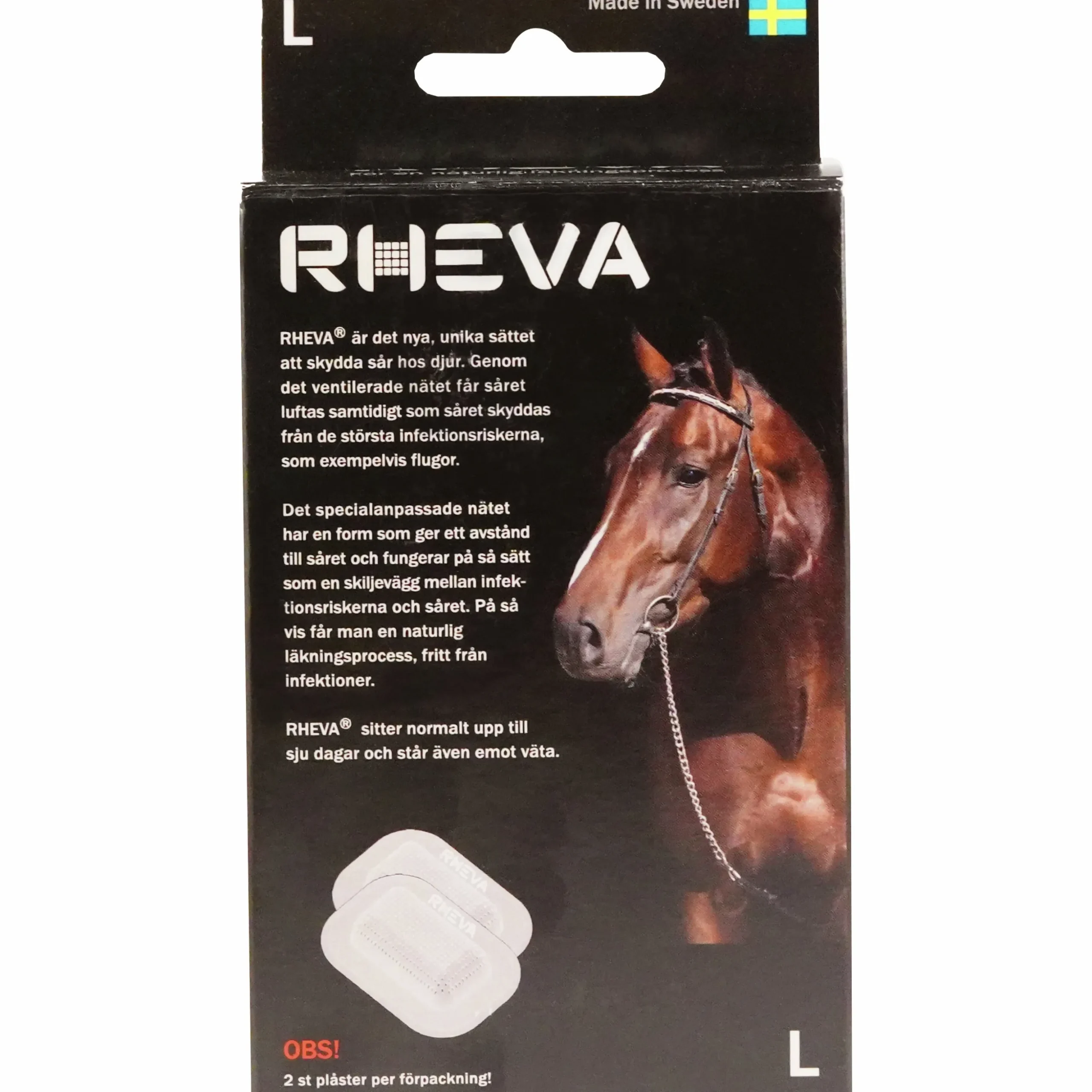 Sårskydd Rheva L Svart 10x7cm 2-p