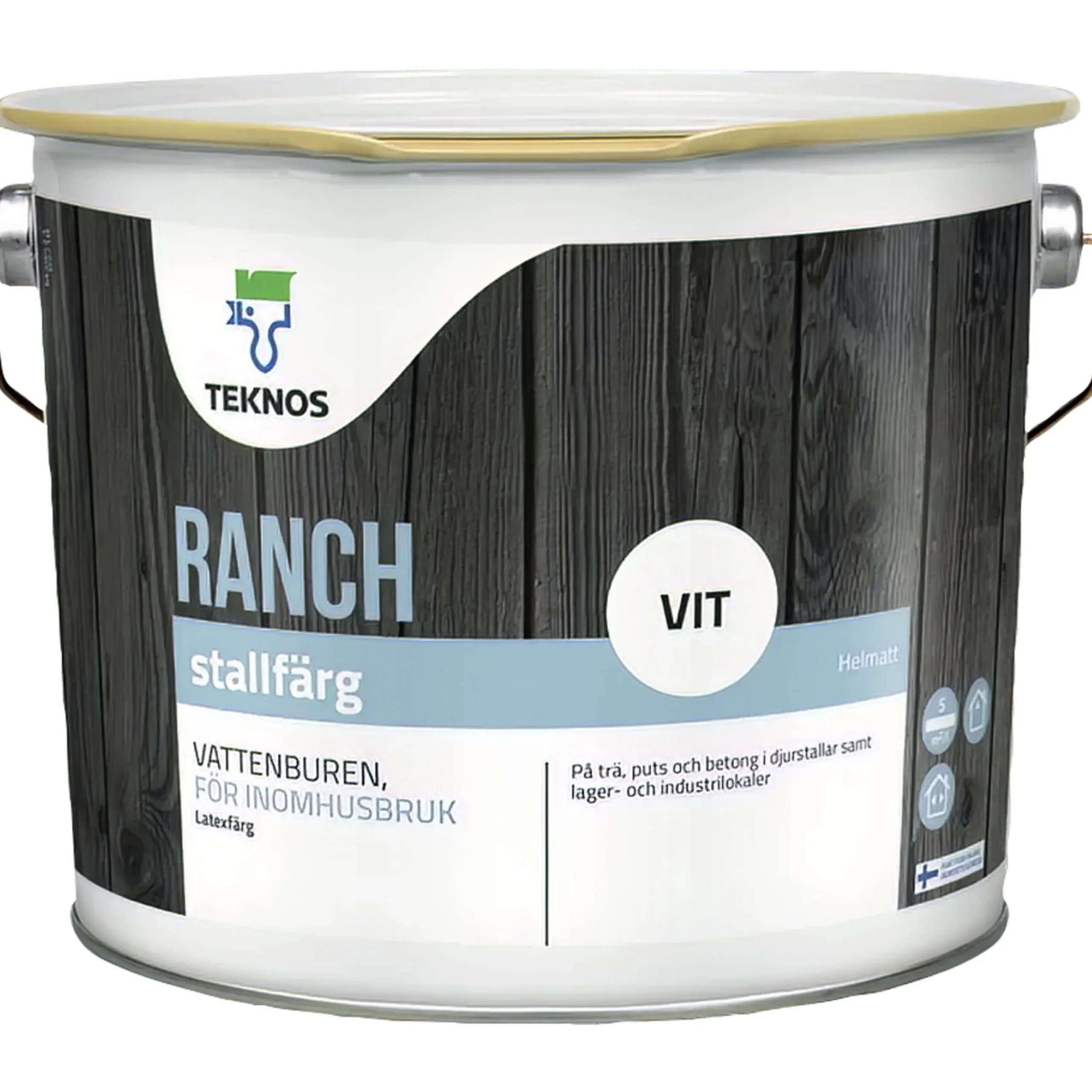 Stallfärg Teknos Ranch vit 9L