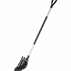 Stallgrep V-Plast Okrossbar V-Fork gummiklätt aluminiumskaft svart