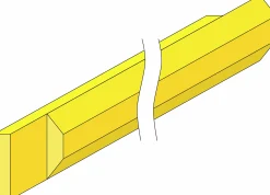Stängselslana Octowood laskad halvåttkantig 100x3500mm 1-p