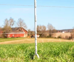 Stängselstolpe DeLaval plast med stigbygel vit