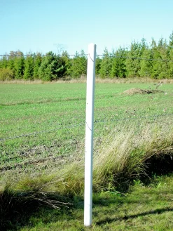 Stängselstolpe EquiSafe rund plast 65mm 1,8m vit