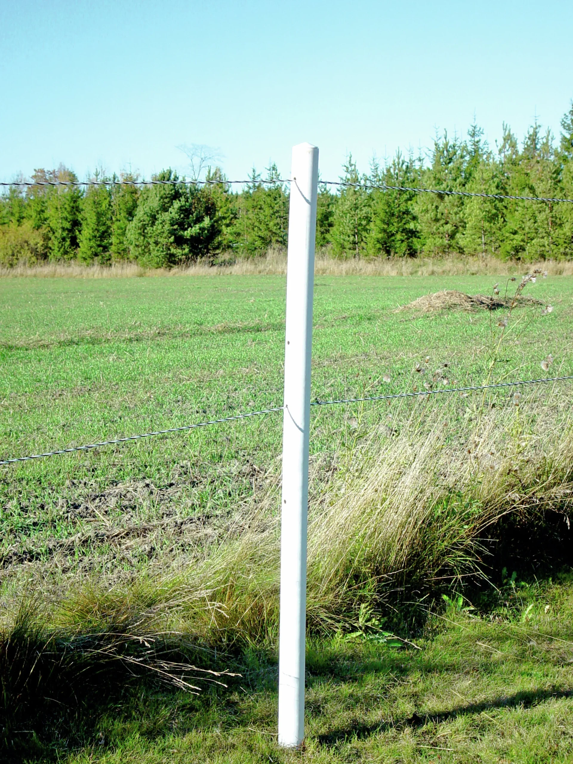 Stängselstolpe EquiSafe rund plast 65mm 1,8m vit