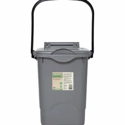 Strö- & foderhink Greenline med Lock Grå Plast 23L