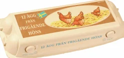 Styckpris Äggkartong Frigående höns 12 ägg